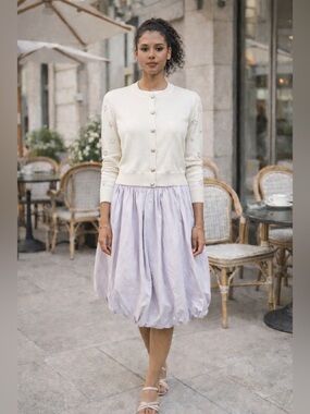 New Aleeza Paris Bubble Skirt Light Pink – Size M